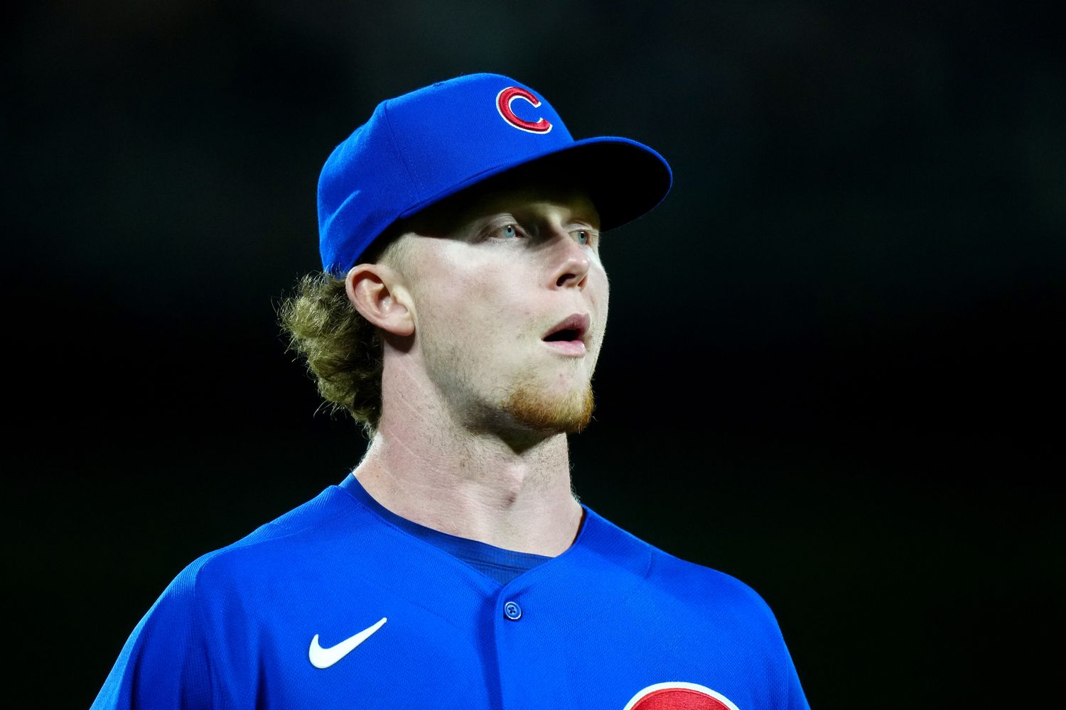 Sep 12, 2023; Denver, Colorado, USA; Chicago Cubs center fielder Pete Crow-Armstrong (52) during the third inning against the Colorado Rockies at Coors Field. Mandatory Credit: Ron Chenoy-USA TODAY Sports  